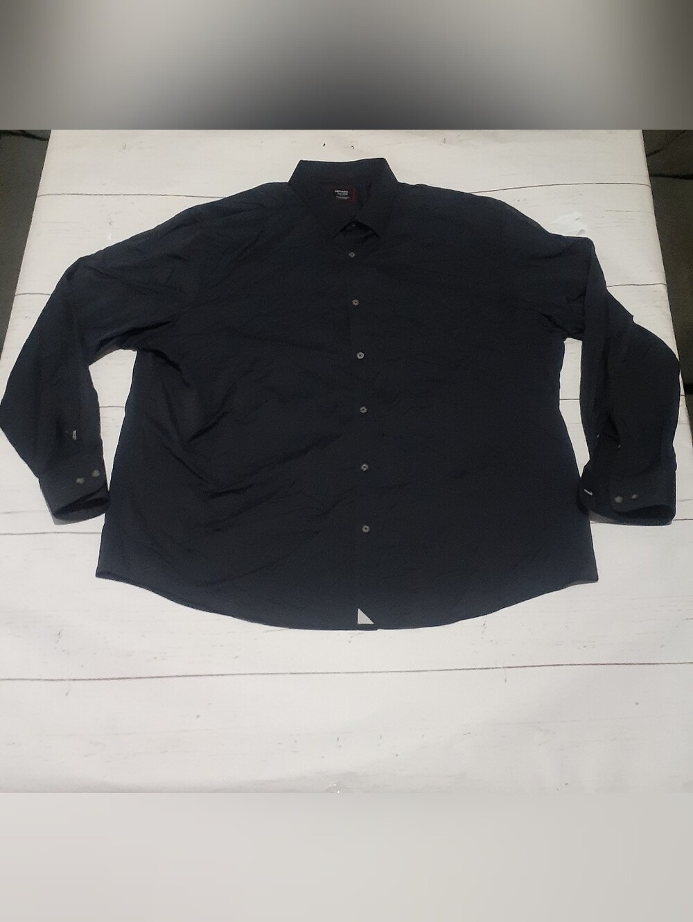 UNTUCKit Gironde Men's 3XL Big & Tall Black Solid Button-Up Shirt Long Sleeve